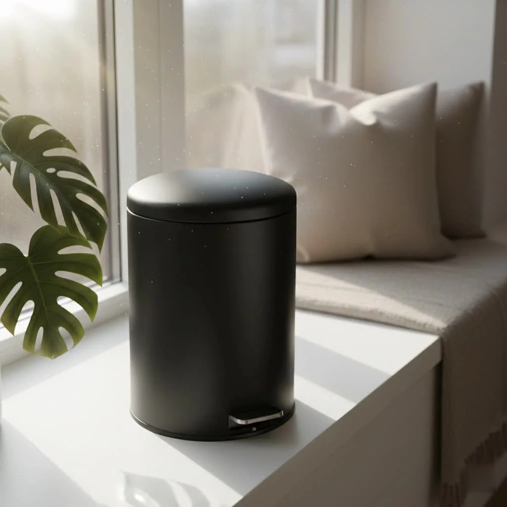 13-gallon plastic trash can for optimal waste management